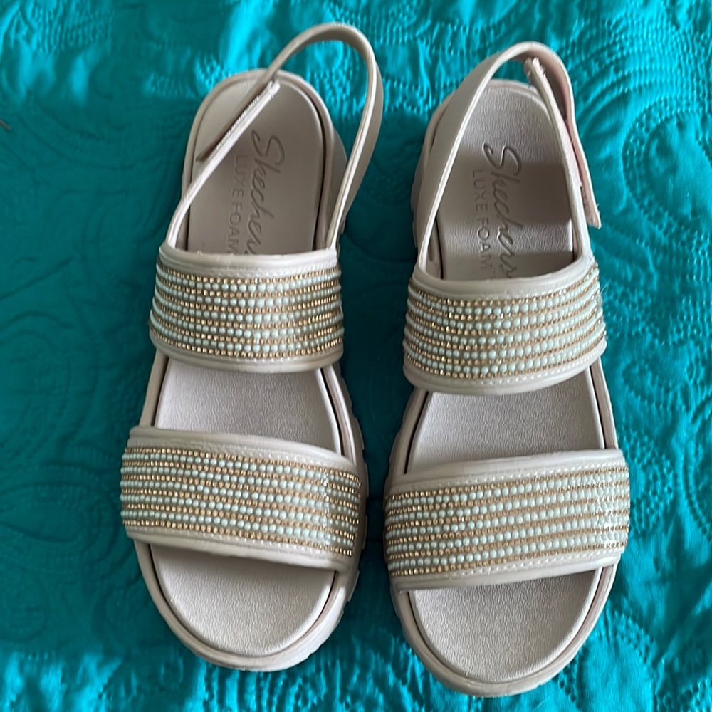 bead embelished skechers
